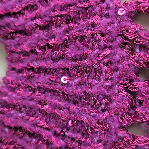 Jessica Simpson Mukami Open Stitch Pullover Magenta Purple - Picture 4 of 16